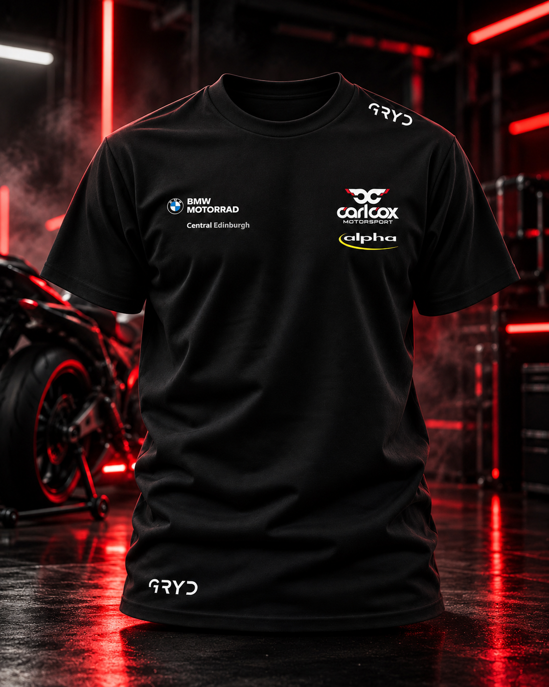 BMW Carl Cox Motorrad Central Edinburgh - By Mlav Racing Team Tshirt
