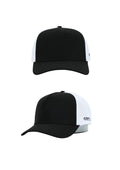GRYD Plain Adjustable Caps - White Mesh Back
