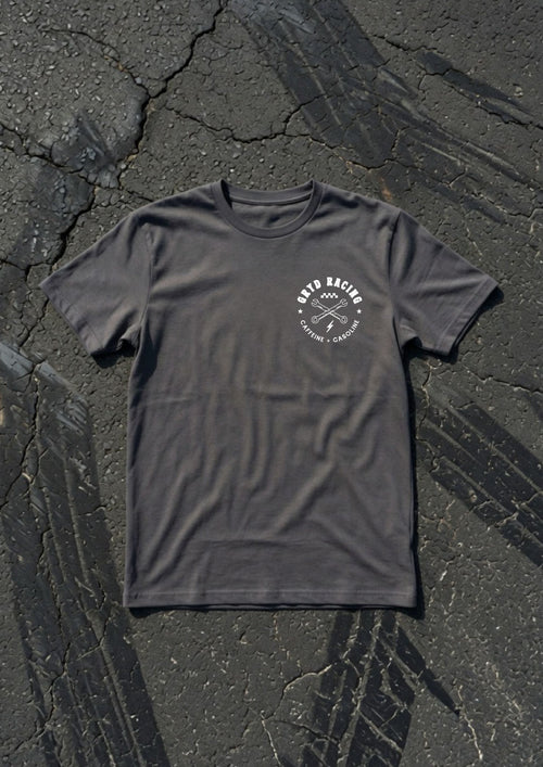 Caffeine + Gasoline Tshirt - Small chest logo
